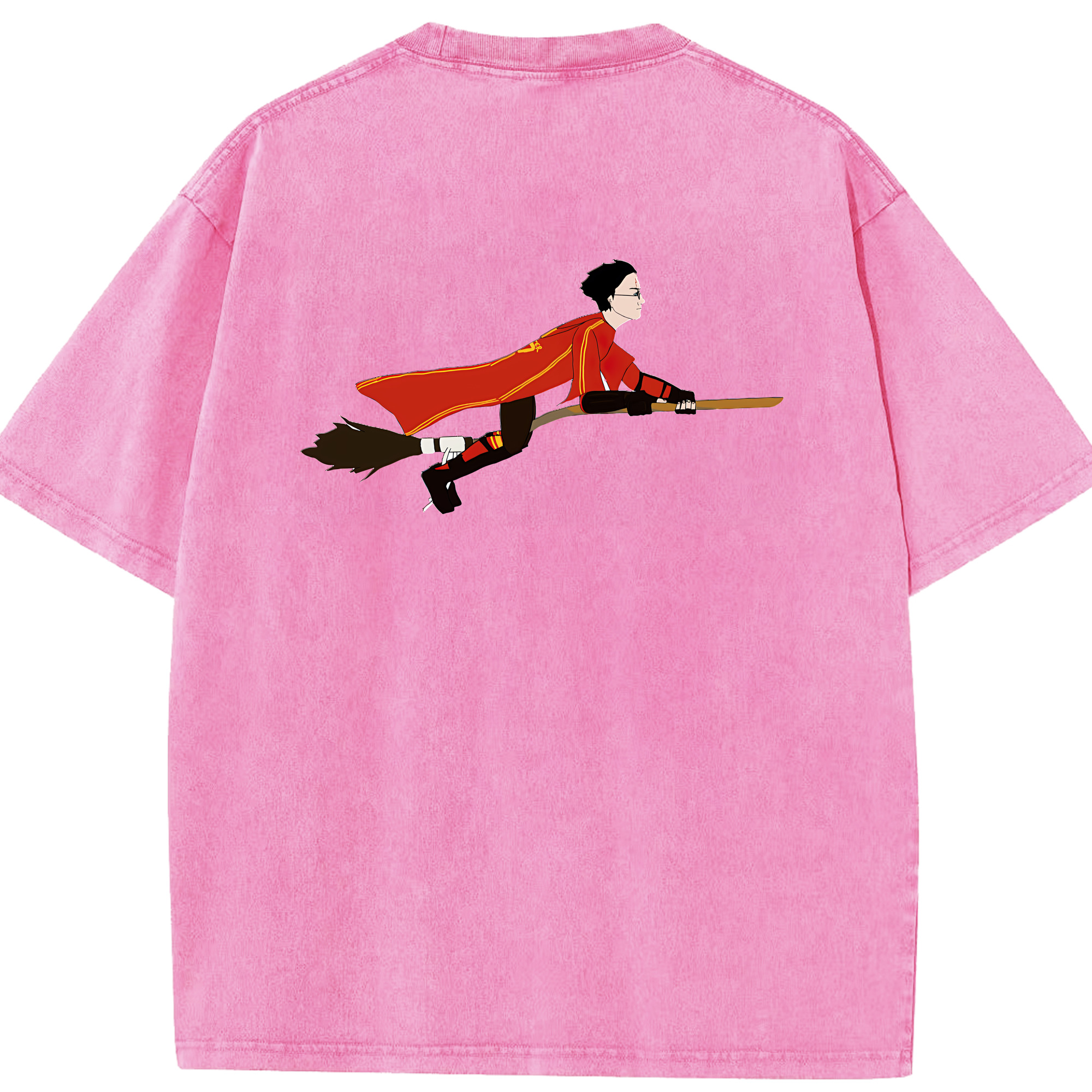 （画像用） Harry Potter ハリー・ポッターシリーズ 綿100% ヴィンテージ風 半袖Tシャツ（背面プリント）